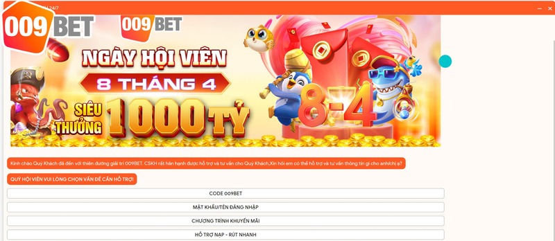 Khám Phá 009Bet Cùng Các Chương Trình Khuyến Mãi Tại 009Bets.com Hướng Dẫn Các Bước Nhận Khuyến Mãi Tại 009Bet